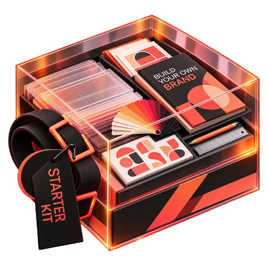 The Brand Starter Kit package as a box