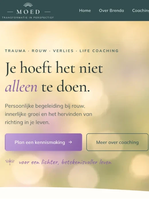 Portrait of Brenda van Melle from her coaching website, MOED
